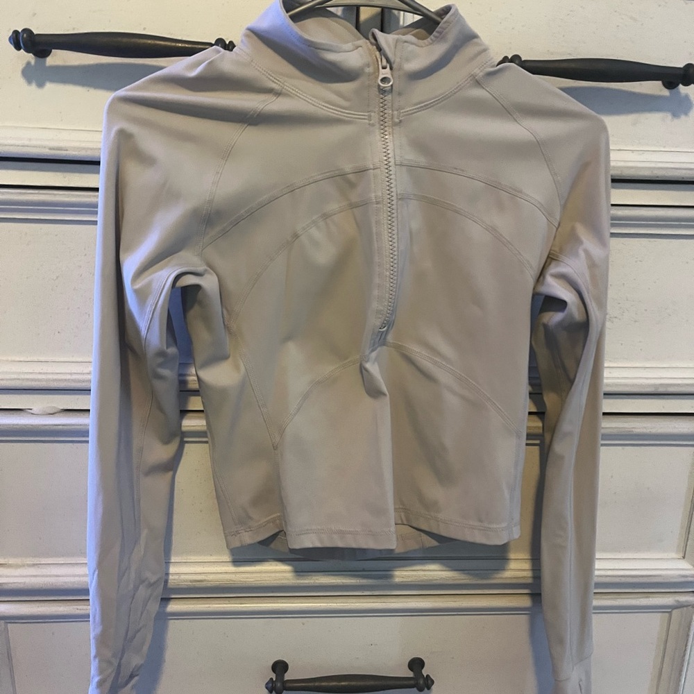Target Women's Light Gray Zip-Up Sweatshirt